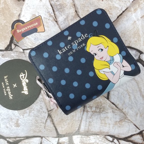 NWT  Disney x Kate Spade New York Alice in Wonderland Bifold Wallet Kate Spade - Picture 3 of 7